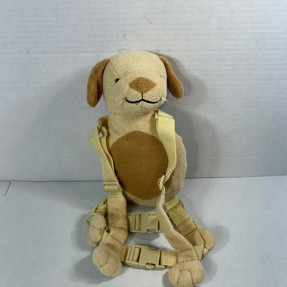 Goldbug Dog Safety Harness Kids Tan Plush Puppy Leash Backpack‎ 25552
